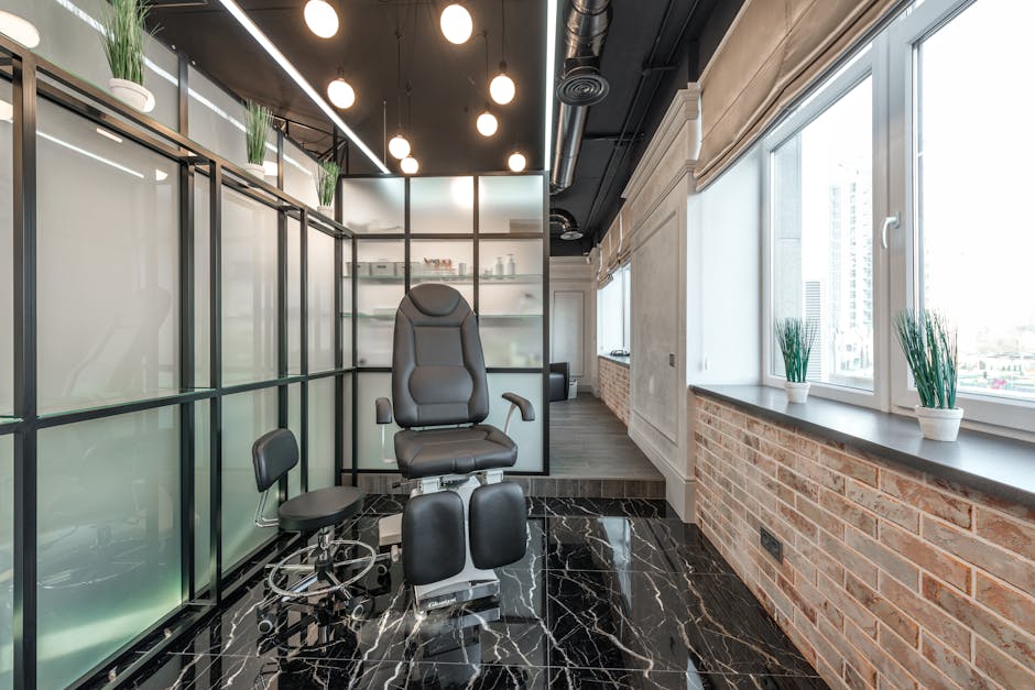 Professional flooring showrooms with modern equipment and lighting